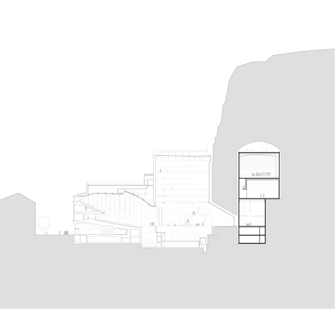 1. Preis: Jabornegg & Plffy. Querschnitt durch die Logistik- und Proberume im Mnchsberg