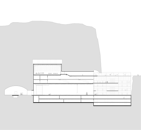 1. Preis: Jabornegg & Plffy. Querschnitt Anlieferungsbereich, Logistik- und Proberume