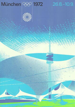 Hauptplakat mit Zeltdach, Entwurf: Otl Aicher
