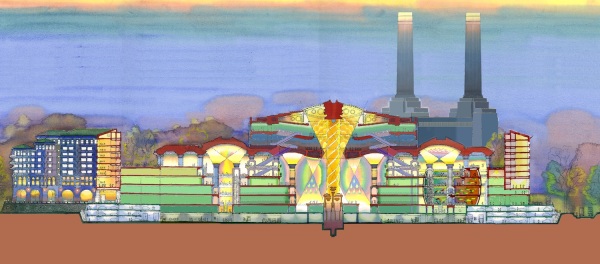 Entwurf fr die Umgestaltung der Battersea Power Station in London