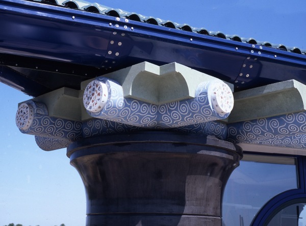 Dachkonstruktion der Cambridge Judge Business School, im Bau ca. 1995