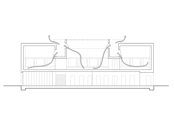 L�ngsschnitt mit L�ftungsh�fen