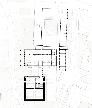 Ein 3. Preis: Peter Zirkel Gesellschaft von Architekten, Dresden; Grundriss Erdgeschoss