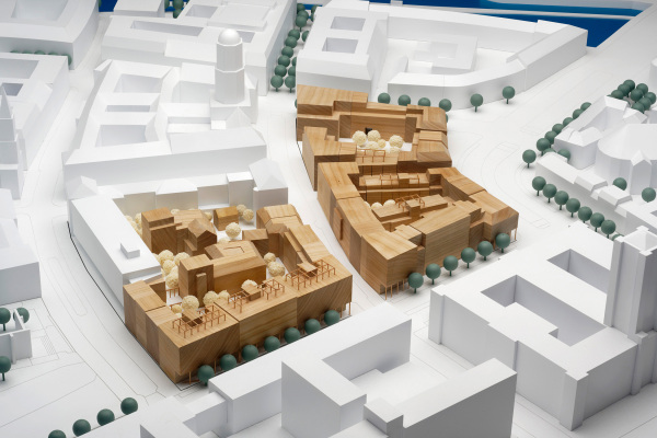 Modell (Blick aus Norden) von Bernd Albers Gesellschaft von Architekten (Berlin) mit Vogt Landschaftsarchitekten (Berlin)