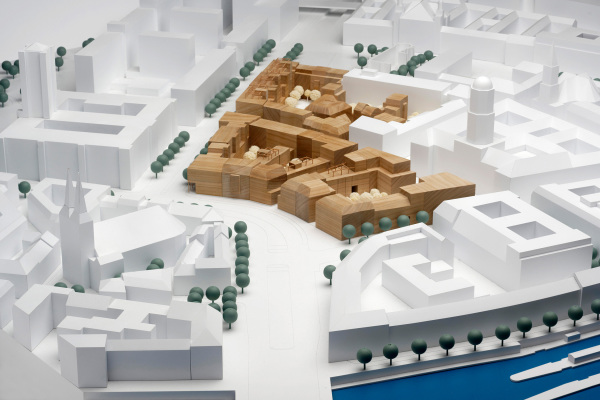 Modell (Blick aus S�dwesten) von Bernd Albers Gesellschaft von Architekten (Berlin) mit Vogt Landschaftsarchitekten (Berlin)