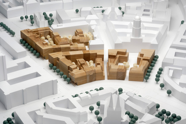 Modell (Blick aus Westen) von Bernd Albers Gesellschaft von Architekten (Berlin) mit Vogt Landschaftsarchitekten (Berlin)