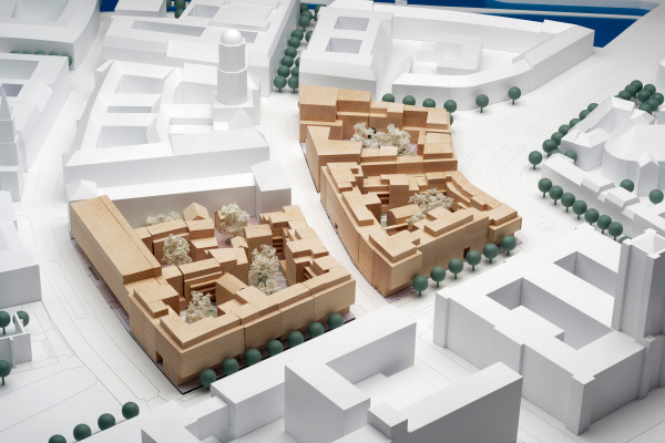 Modell (Blick aus Norden) von OS arkitekter (Kopenhagen) und cka czyborra klingbeil architekturwerkstatt (Berlin)