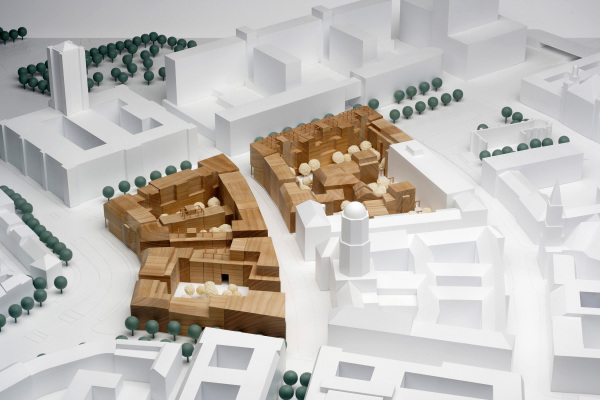 Modell (Blick aus S�den) von Bernd Albers Gesellschaft von Architekten (Berlin) mit Vogt Landschaftsarchitekten (Berlin)