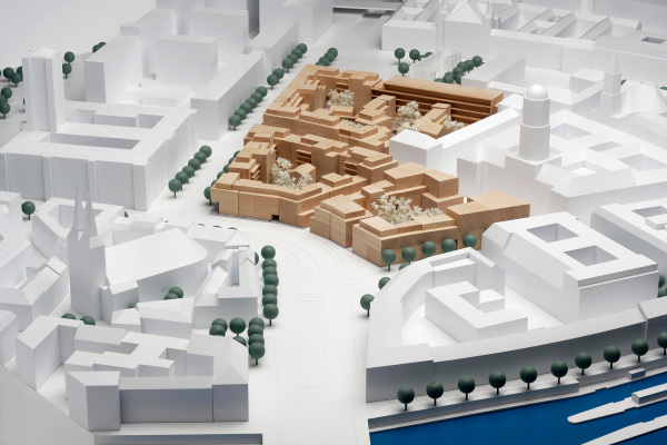 Modell (Blick aus Sdwesten) von OS arkitekter (Kopenhagen) und cka czyborra klingbeil architekturwerkstatt (Berlin)