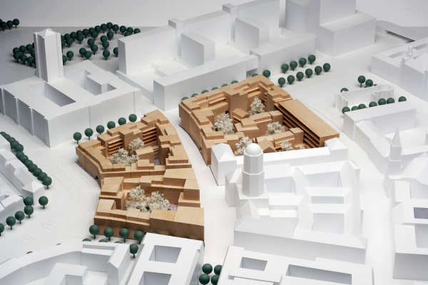 Modell (Blick aus Sden) von OS arkitekter (Kopenhagen) und cka czyborra klingbeil architekturwerkstatt (Berlin)