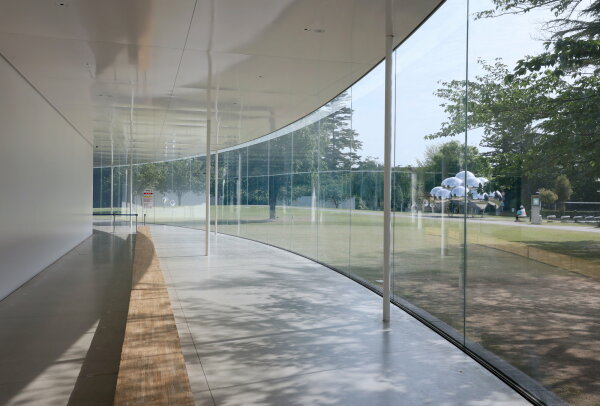 Ausblick auf den Garten des Museums in Kanazawa