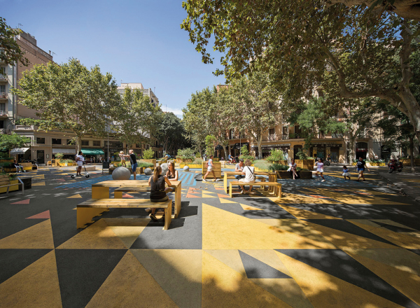 Am Liechtenwerder Platz werden bei Workshops Meinungen zu Gentrifizierung und kosozialer Politik ausgetauscht.