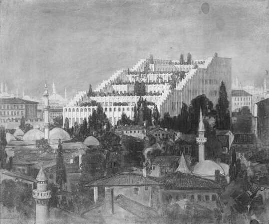 Hans Poelzig, Haus der Freundschaft, Projekt fr Konstantinopel (Istanbul), 1917