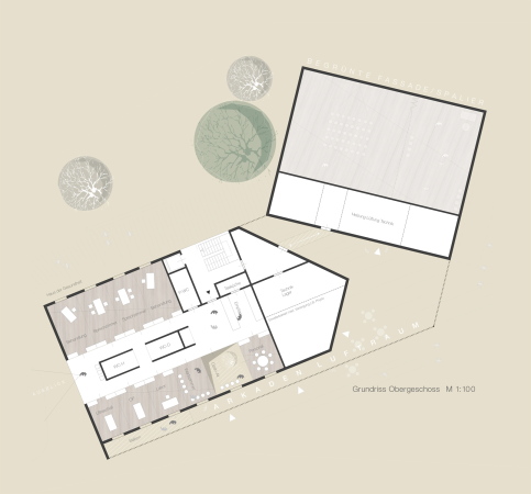 3. Preis: Drschinger Architekten und Partner (Frth). Grundriss Obergeschoss