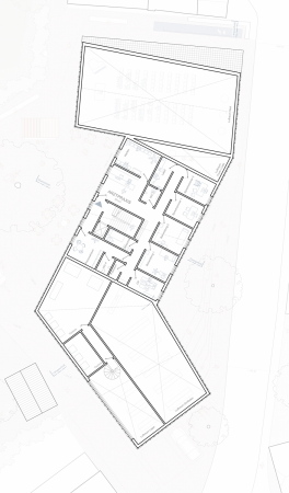 2. Preis: ARGE super future collective und Johannes Kappler Architektur und St�dtebau (beide N�rnberg). Grundriss Obergeschoss