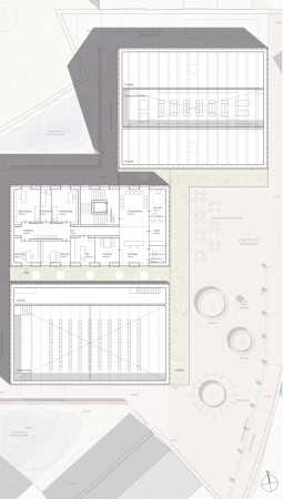 1. Preis: Georg Scheel Wetzel Architekten (Berlin). Grundriss Obergeschoss