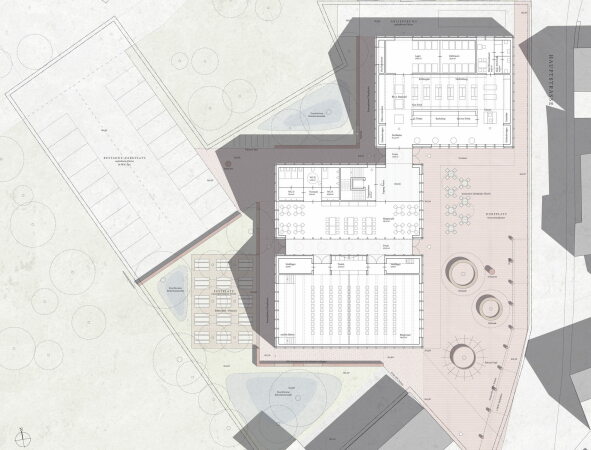 1. Preis: Georg Scheel Wetzel Architekten (Berlin). Grundriss Erdgeschoss