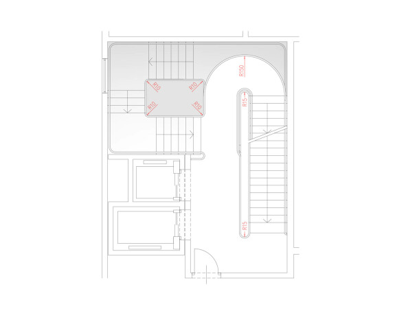 Detailgrundriss Treppenhaus Leyserstra�e