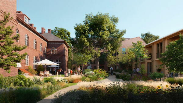 Die Kopenhagener Bros Effekt und Arkitema zeigen Planungen fr die Umgestaltung des Frederiksberg Hospitals in ihrer Heimatstadt.