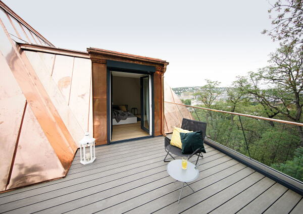 K59 � Dachaufbau in Kupfer, Stuttgart von STUDIO CROSS SCALE (Stuttgart), Bauherr: S�dwesttextil e.V.