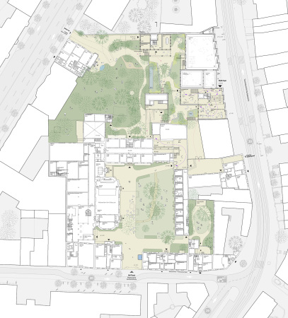 ARGE Harry Gugger Studio und Luca Selva: Grundriss Erdgeschoss