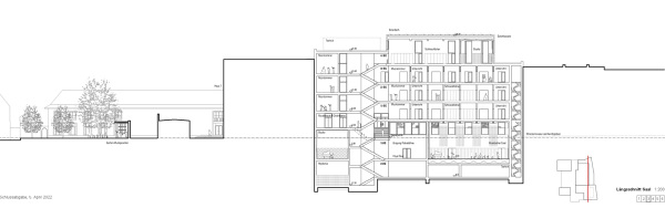 ARGE Harry Gugger Studio und Luca Selva: Schnitt durch den Saal
