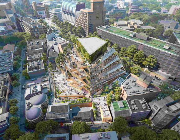 OMA planen Gewerbezentrum in Tokio