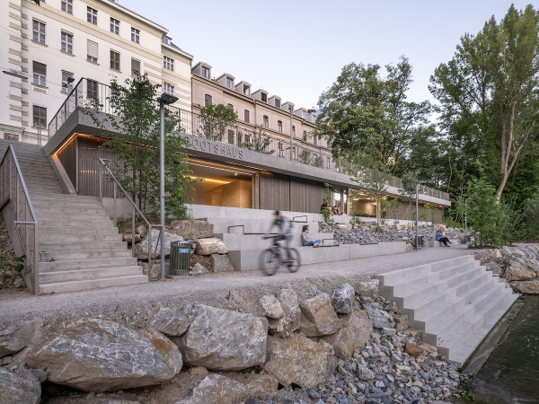 Nominierung: Stadtbootshaus in Graz von Kuess Architektur, Freiraumplanung von Green4Cities, Bauherrin: Stadt Graz