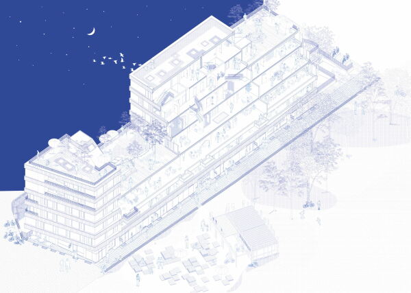 Das Projekt FRIZZ23 in Berlin von Deadline, Axonometrie