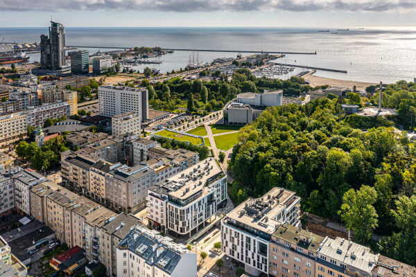 Stadtzentrum Gdynia von Südwesten