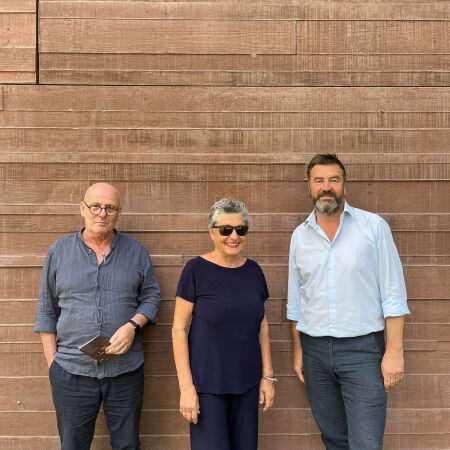 Jury der Auszeichnung des Landes Tirol für Neues Bauen 2022: Armando Ruinelli, Sonja Gasparin und Florian Nagler (v.l.n.r)
