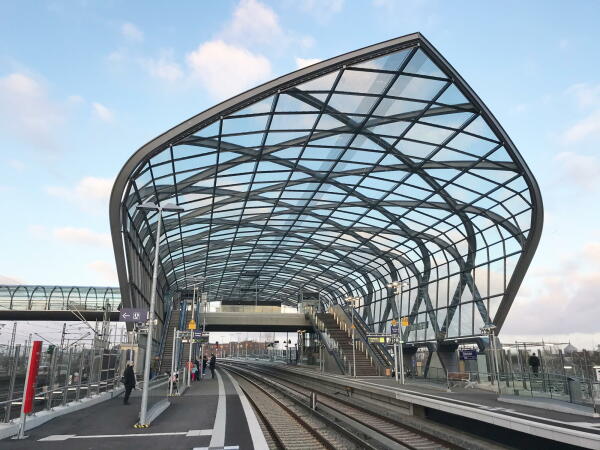 1. Preis Hochbau: S-Bahnstation Elbbrücken in Hamburg von schlaich bergermann partner