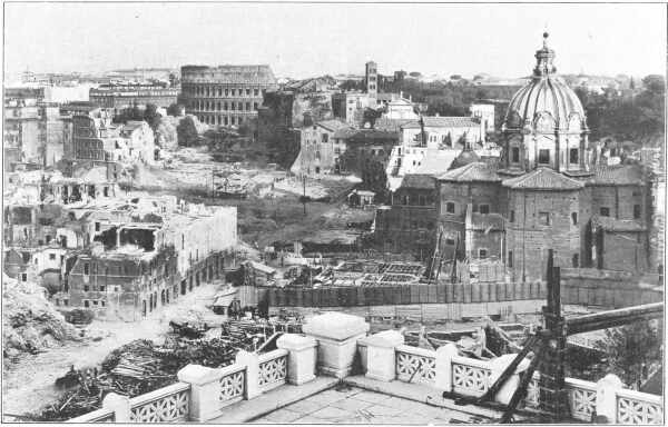 Abriss fr die Anlage der Via dell Impero, August 1932