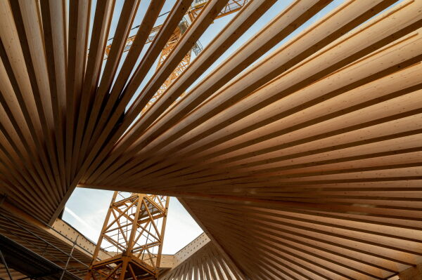 Ausbildungszentrum in Ditzingen von Barkow Leibinger im Bau