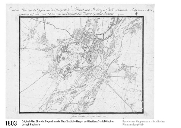 Historische Karte von München, 1803