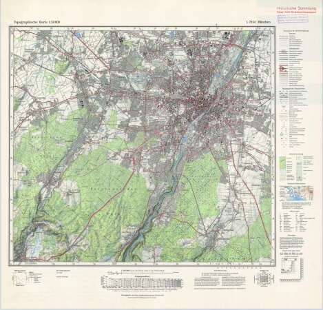 Historische Karte von München, 1964