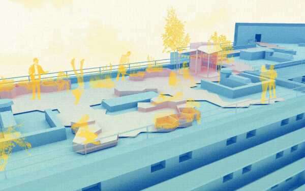 Seminar & Projekt Stadt vom Dach aus denken von Studierenden der Humboldt-Universitt, der Universitt der Knste und der TU Berlin