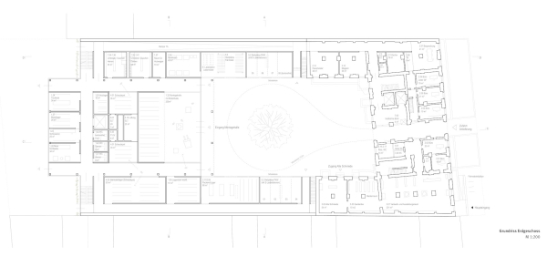 Anerkennung: TRU Architekten (Berlin). Grundriss Erdgeschoss