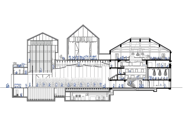 1. Preis: Ilg Santer Architekten (Zrich) u.a. mit koepflipartner landschaftsarchitekten (Luzern). Schnitt