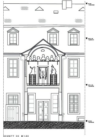Ein 2. Preis: Bewerbendengemeinschaft Helga Blocksdorf Architektur und Brenne Architekten (beide Berlin), Schnitt CC