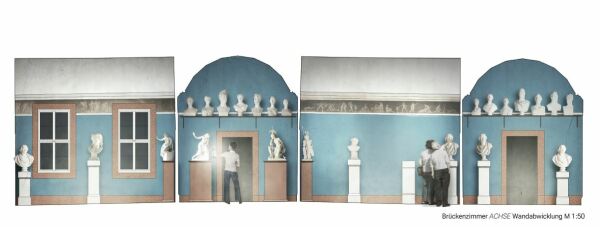 Ein 2. Preis: RBZ Generalplanungs GmbH (Dresden), Wandabwicklung Br�ckenzimmer