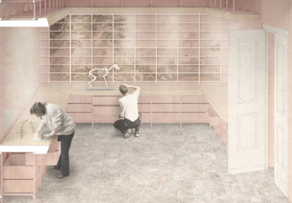 Ein 2. Preis: RBZ Generalplanungs GmbH (Dresden), Innenperspektive Gartenpavillon