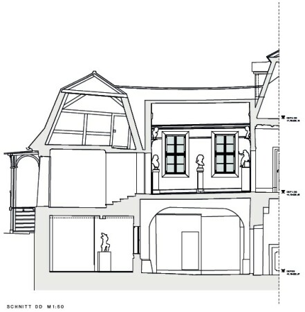 Ein 2. Preis: Bewerbendengemeinschaft Helga Blocksdorf Architektur und Brenne Architekten (beide Berlin), Schnitt DD
