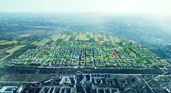 Visualisierung Oberbillwerder von ADEPT (Kopenhagen) mit Karres en Brands (Hilversum/Hamburg)