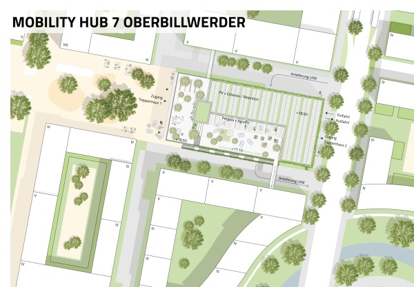 2. Preis Mobility Hub 7: Spengler Wiescholek (Hamburg). Lageplan