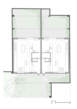 Grundriss, Umbau im Innenhof, Erdgeschoss