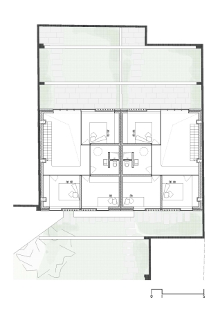 Grundriss, Umbau im Innenhof, Obergeschoss