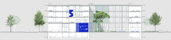 Platz 1: ARGE Xaveer de Geyter Architects (Brssel) & Topotek 1 (Berlin), Schnitt
