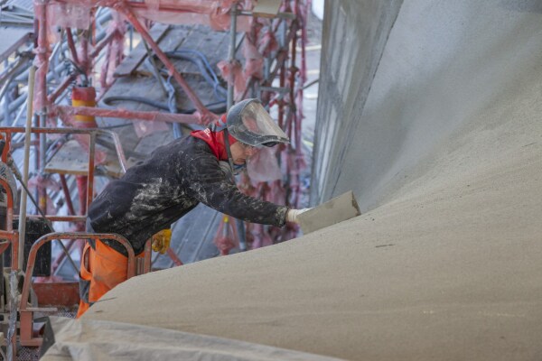 Abziehen der Betonoberflche