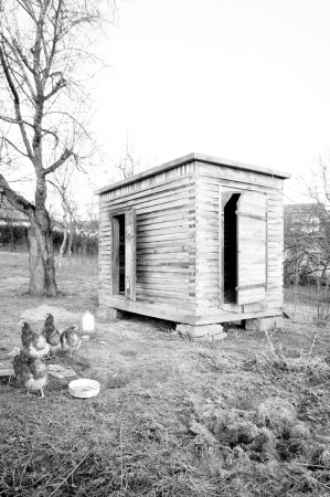 Maximilian Hartinger (Mnchen/Berlin): Hhnerstall aus recycelten Baustoffen in Schnberg, Deutschland